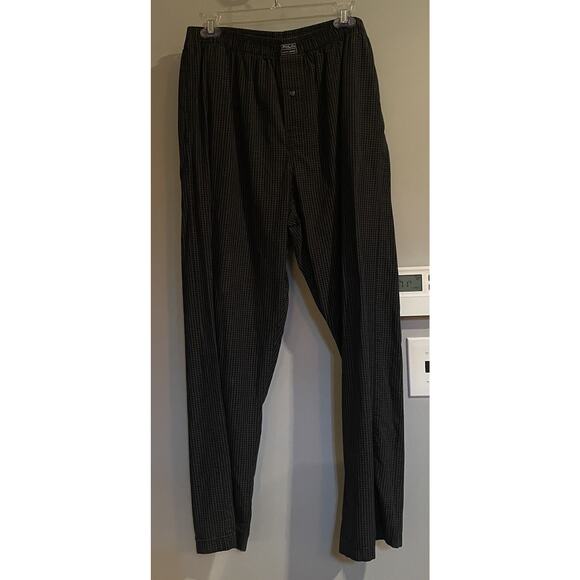 Polo Ralph Lauren Pants Sleepwear Windowpane Plaid Lounge Drawstring Medium - Picture 1 of 7